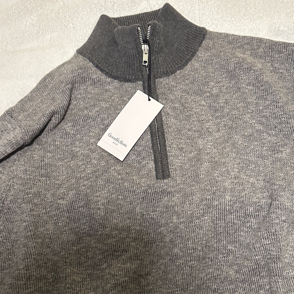 Calvin Klein Gray Zip Up Sweater
